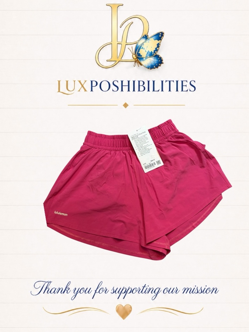 lululemon NWT Pace Crush High-Rise
Short 2.5" Shorts with Built-In Brief